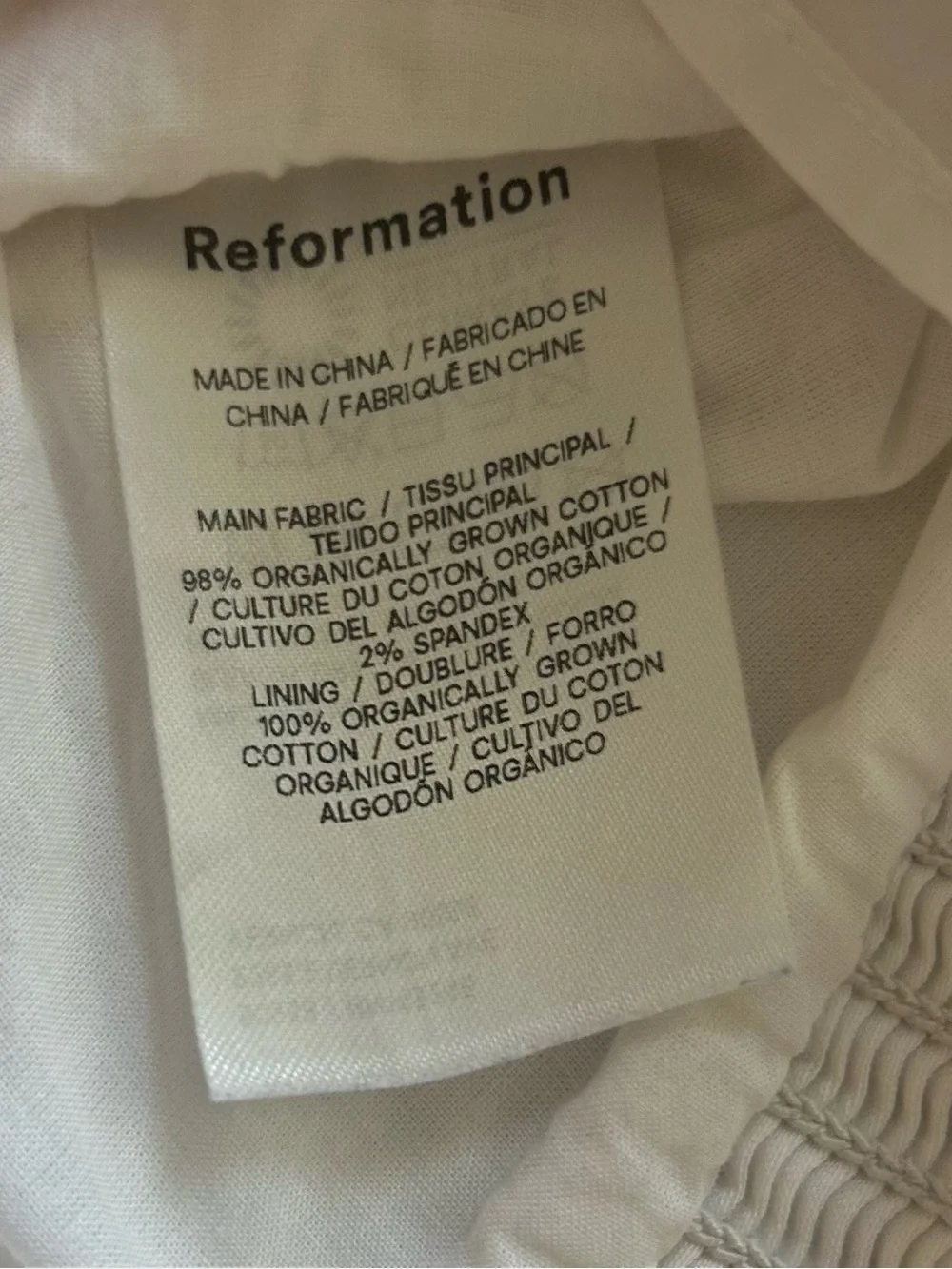 Reformation Kiki Ruched Puff Sleeve Top White Size 0